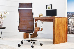 SCAUN DE BIROU, BIG DEAL 107/117CM, METAL SI PIELE ECO MARO, COD 41419 - Img 2