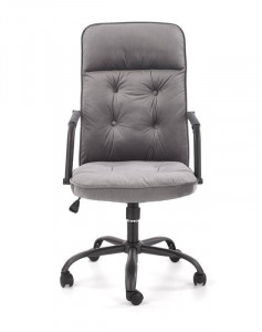 SCAUN DE BIROU COLIN, GRI/NEGRU, TAPITERIE DIN STOFA FINA SI PICIOARE DIN METAL, STIL MODERN - Img 2