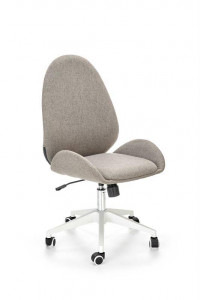 SCAUN DE BIROU FALCAO, GRI/CROM, TAPITERIE DIN STOFA SI PICIOARE DIN METAL, STIL MODERN, HALMAR