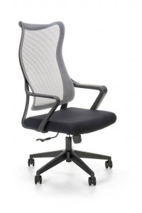 SCAUN DE BIROU LORETO, GRI/NEGRU, TAPITERIE DIN TEXTIL/PLASA SI PICIOARE DIN METAL, STIL MODERN - Img 1