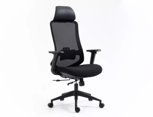 SCAUN DE BIROU PIVOTANT ERGON, NEGRU/NEGRU, TAPITERIE DIN TEXTIL SI PLASA SI PICIOR DIN PLASTIC, STIL MODERN