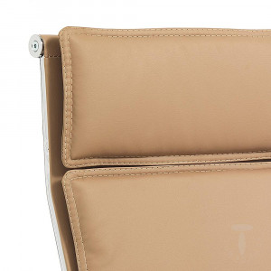 SCAUN DE BIROU, PREMIER TAUPE, STIL MODERN, METAL SI PIELE ECO, COD 4405 - Img 4