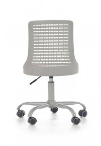 SCAUN DE BIROU PURE, GRI/GRI, TAPITERIE DIN PIELE ECOLOGICA/POLIPROPILENA SI PICIOARE DIN METAL, STIL MODERN - Img 3