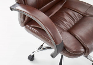 SCAUN DE BIROU RELAX, MARO/CROM, TAPITERIE DIN PIELE ECOLOGICA SI PICIOARE DIN METAL, STIL MODERN - Img 4