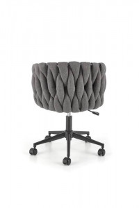 SCAUN DE BIROU TALON, GRI/NEGRU, TAPITERIE DIN STOFA SI PICIOARE DIN METAL, STIL MODERN - Img 5