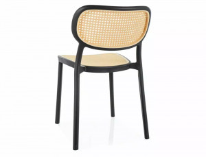 SCAUN DE TERASA BALI, NATUR/NEGRU, DIN POLIPROPILENA, STIL MODERN - Img 2