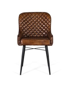 SCAUN DIN PIELE, DESIGN VINTAGE, COD 1749, CULOARE MARO, ARTIM GROUP SELECTION - Img 2