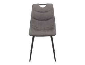 SCAUN DINING ALOE, GRI TAP. 213/NEGRU MAT, TAPITERIE DIN MICROFIBRA SI PICIOARE DIN METAL, STIL MODERN - Img 4