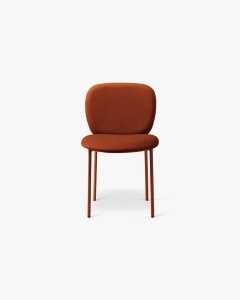 SCAUN DINING/BIROU CAROLINE, AUBERGINE, CONFECTIONAT DIN METAL, SPUMA SI TEXTIL CATIFEA MAGIC VELVET, MICADONI