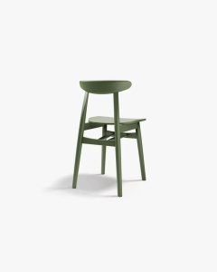 SCAUN DINING/BIROU ELIE, VERDE MAZARE, CONFECTIONAT DIN LEMN MASIV DE FAG, MICADONI - Img 2