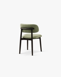 SCAUN DINING/BIROU EVAN, VERDE, TAPITAT CU TAPITERIE DIN TEXTIL CATIFEA MAGIC VELVET SI LEMN MASIV, MICADONI - Img 2