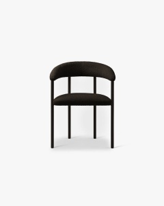 SCAUN DINING/BIROU LEA, MARO/NEGRU, TAPITAT CU TAPITERIE DIN TEXTIL BOUCLE BALOO SI METAL, MICADONI