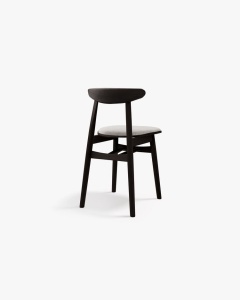 SCAUN DINING/BIROU OSOS, GRI DESCHIS/WENGE, TAPITAT CU TAPITERIE DIN TEXTIL STRUCTURAT BABEL SI LEMN MASIV DE FAG, MICADONI - Img 3