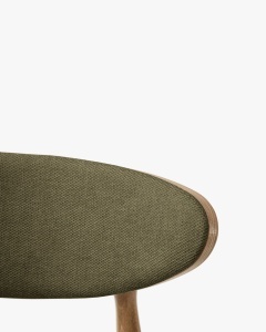 SCAUN DINING/BIROU RINA, VERDE DESCHIS, TAPITAT CU TAPITERIE DIN TEXTIL CHENILLE REBEL SI LEMN MASIV DE FAG, MICADONI - Img 5