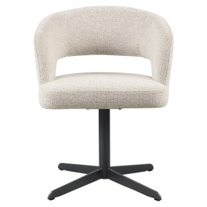 SCAUN DINING, BLANCA, REALIZAT DIN METAL SI TEXTIL IGNIFUG, CULOARE CREM, DESIGN DEOSEBIT, RICHMOND INTERIORS - Img 4