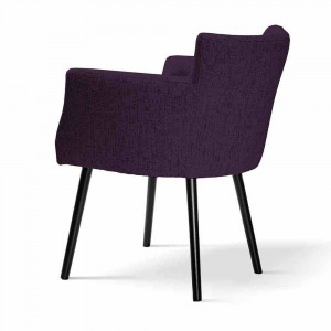 SCAUN DINING BRAGA, MOV/NEGRU, STIL CLASIC - Img 3