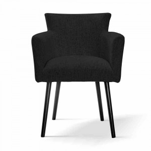 SCAUN DINING BRAGA, NEGRU, STIL CLASIC, - Img 2