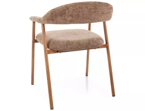 SCAUN DINING D RAVEN, LATTE 34/STEJAR, TAPITERIE DIN TEXTIL SI PICIOARE DIN METAL, STIL MODERN - Img 3