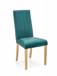 SCAUN DINING DIEGO 3, VERDE MONOLITH 37/STEJAR, CU TAPITERIE DIN CATIFEA SI PICIOARE DIN LEMN MASIV, STIL CLASIC - Img 7