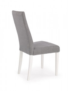 SCAUN DINING DIEGO, GRI INARI 91/ALB, CU TAPITERIE DIN STOFA SI PICIOARE DIN LEMN MASIV, STIL CLASIC - Img 2