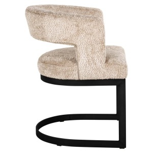 SCAUN DINING ELLIS, REALIZAT DIN METAL SI TEXTIL, CULOARE BEJ, DESIGN DEOSEBIT, RICHMOND INTERIORS - Img 4