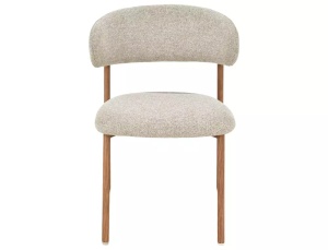 SCAUN DINING, ELTON II, CULOARE BEJ 253/STEJAR, TAPITERIE DIN TEXTIL SI METAL, STIL MODERN - Img 5