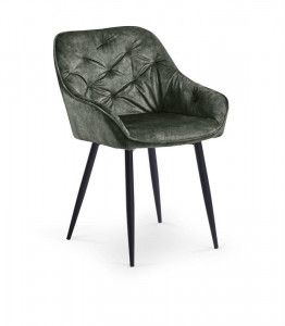 SCAUN DINING K418 VERDE INCHIS/NEGRU STIL MODERN HALMAR