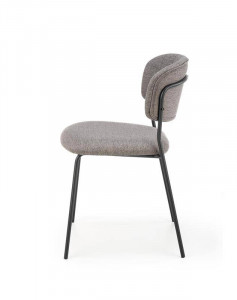 Scaun dining K433, gri/negru, cu tapiterie din textil, stil modern, Halmar - Img 3