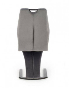 SCAUN DINING K442, GRI/NEGRU, CU TAPITERIE DIN CATIFEA SI PICIOARE DIN METAL, STIL MODERN - Img 3