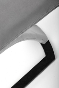 SCAUN DINING K442, GRI/NEGRU, CU TAPITERIE DIN CATIFEA SI PICIOARE DIN METAL, STIL MODERN - Img 7