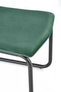 SCAUN DINING K444, VERDE INCHIS/NEGRU, CU TAPITERIE DIN CATIFEA SI PICIOARE DIN METAL, STIL MODERN - Img 7