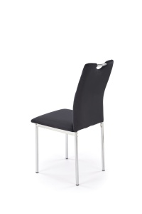 SCAUN DINING K578, NEGRU 66/CROM, TAPITERIE DIN CATIFEA SI PICIOARE DIN METAL, STIL MODERN - Img 2