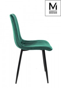 SCAUN DINING, LARA, VERDE INCHIS/NEGRU, CU TAPITERIE DIN CATIFEA - Img 3