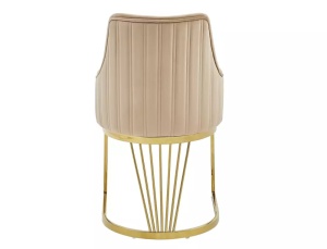 SCAUN DINING/LIVING ALURE VELVET, BEJ BLUVEL 28, CONFECTIONAT DIN METAL SI CATIFEA, STIL MODERN - Img 8