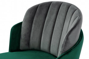 SCAUN DINING, MARCEL, GRI/NEGRU/ARGINTIU/VERDE, CU TAPITERIE DIN CATIFEA, STIL MODERN - Img 4
