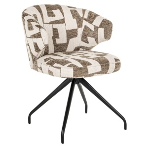 SCAUN DINING MILLY MOSS GRAFFIC, S4723, CONFECTIONAT DIN 100% POLIESTER SPUMA SI METAL, RICHMOND INTERIORS - Img 1