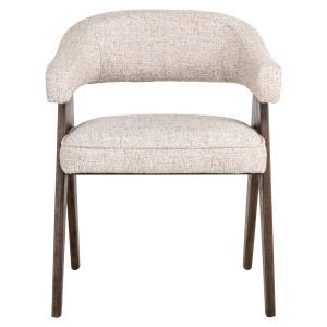 SCAUN DINING, MORI, REALIZAT DIN LEMN DE CAUCIUC, SPUMA SI TEXTIL, CULOARE CREM/NATUR, DESIGN DEOSEBIT, RICHMOND INTERIORS - Img 5