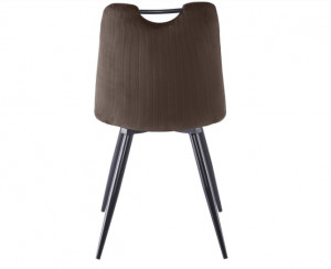 SCAUN DINING ORFE, MARO 47/NEGRU MAT, TAPITERIE DIN CATIFEA FJORD SI PICIOARE DIN METAL, STIL MODERN - Img 2