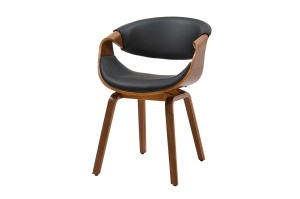 SCAUN DINING, ORGANIC, PIELE ECO SI FURNIR DE NUC, CULOARE NATUR/NEGRU, ARTIM GROUP SELECTION - Img 9