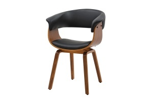 SCAUN DINING, ORGANIC, PIELE ECO SI FURNIR DE NUC, CULOARE NEGRU/NATUR, ARTIM GROUP SELECTION - Img 9