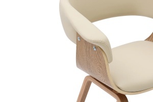 SCAUN DINING, ORGANIC, PIELE ECO SI FURNIR DE STEJAR, CULOARE BEJ, ARTIM GROUP SELECTION - Img 7