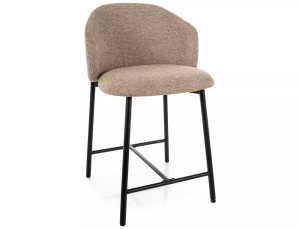 SCAUN DINING, OSAKA H-2, CULOARE BEJ 253/NEGRU, TAPITERIE DIN TEXTIL SI METAL, STIL MODERN