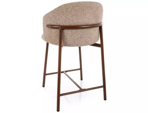 SCAUN DINING, OSAKA H-2, CULOARE BEJ 253/NUC, TAPITERIE DIN TEXTIL SI METAL, STIL MODERN - Img 3