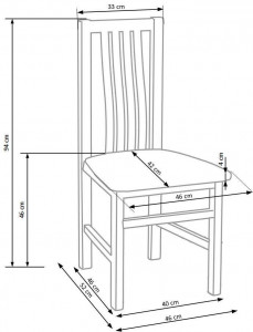 SCAUN DINING PAWEL, BEJ INARI 23/STEJAR SONOMA, CU TAPITERIE DIN STOFA SI PICIOARE DIN LEMN MASIV, STIL CLASIC - Img 3