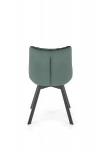 SCAUN DINING PIVOTANT K520, VERDE/NEGRU, TAPITERIE DIN CATIFEA SI PICIOARE DIN METAL , STIL MODERN - Img 5