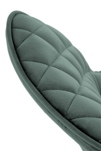 SCAUN DINING PIVOTANT K520, VERDE/NEGRU, TAPITERIE DIN CATIFEA SI PICIOARE DIN METAL , STIL MODERN - Img 8
