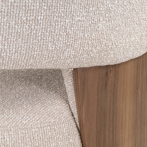 SCAUN DINING POLLUX, REALIZAT DIN METAL, LEMN DE FAG SI TEXTIL, CULOARE MARO/BEJ, DESIGN DEOSEBIT, RICHMOND INTERIORS - Img 8