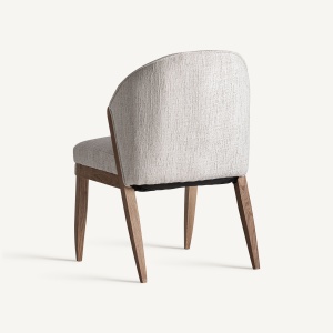SCAUN DINING PRATI, REALIZAT DIN LEMN DE PIN SI TEXTIL, CULOARE MARO/BEJ, REALIZAT MANUAL, VICAL HOME - Img 4