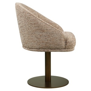 SCAUN DINING ROTATIV BEVERLY, REALIZAT DIN METAL, LEMN DE FAG SI TEXTIL, CULOARE MARO, DESIGN DEOSEBIT, RICHMOND INTERIORS - Img 4