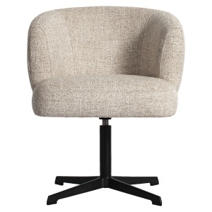 SCAUN DINING ROTATIV, DINAN, REALIZAT DIN METAL, PLACAJ SI TEXTIL IGNIFUG, CULOARE CREM, DESIGN DEOSEBIT, RICHMOND INTERIORS - Img 5